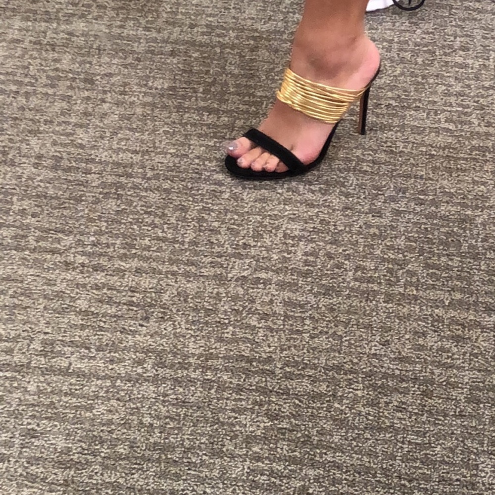 Aquazzura metallic two toned heels